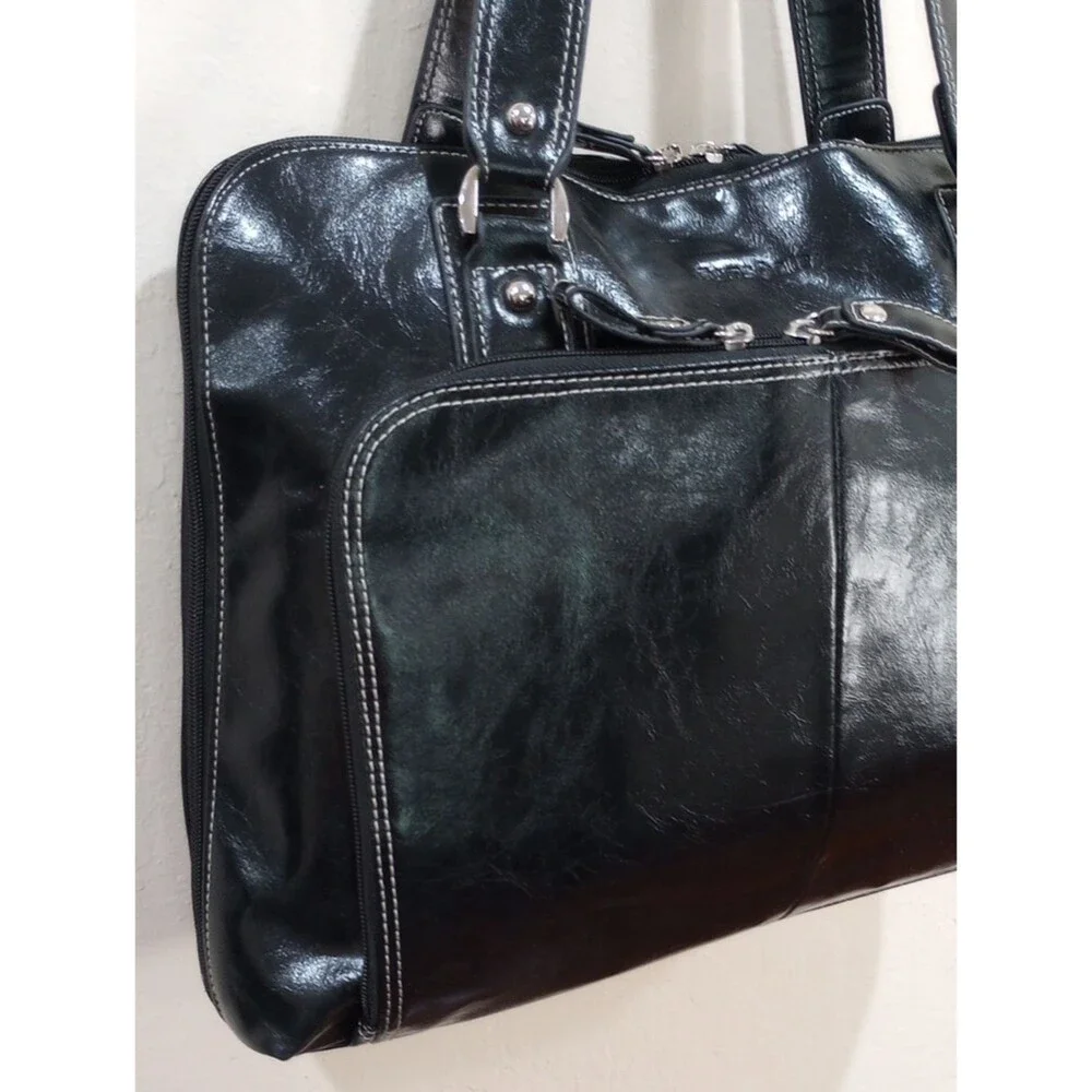 Samsonite Black Zip Around Soft Laptop Briefcase Tote